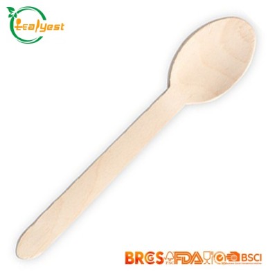 Disposable Birch Wood Spoons, 100% Biodegradable Compostable Wooden Cutlery for Parties, Weddings, Restaurants