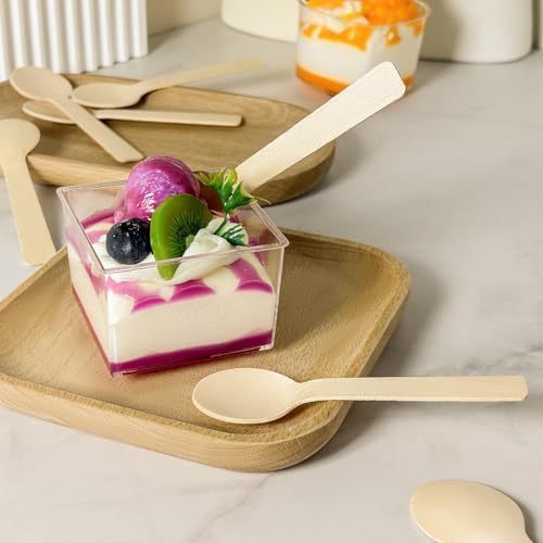 100mm Biodegradable Wooden Cutlery Spoons