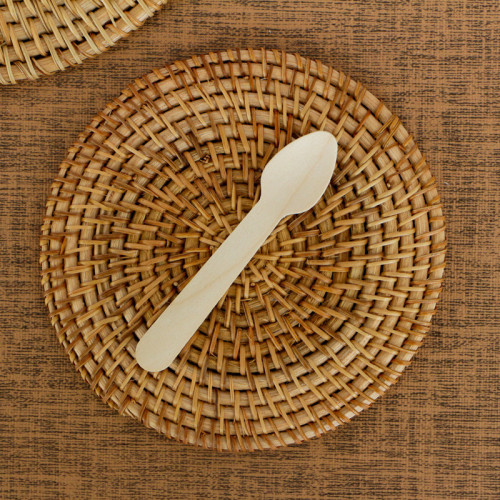 110mm Biodegradable Wooden Cutlery Spoons