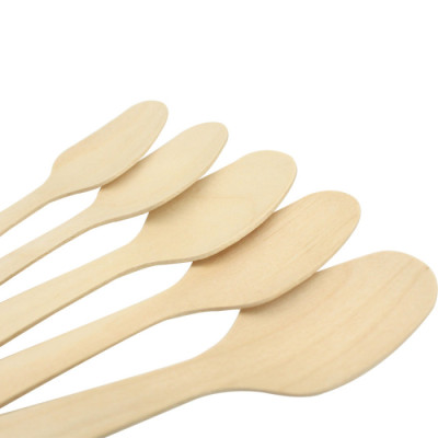 185mm Biodegradable Wooden Cutlery Spoons