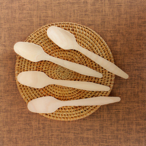 185mm Biodegradable Wooden Cutlery Spoons