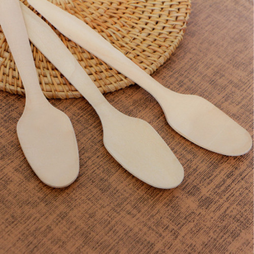 185mm Biodegradable Wooden Cutlery Spoons