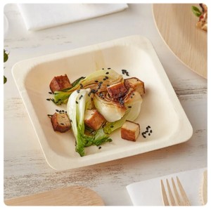 Square plate Eco-Friendly Disposable Wooden Plate