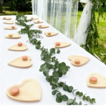 Heart Shaped Plate Eco-Friendly Disposable Wooden Plate