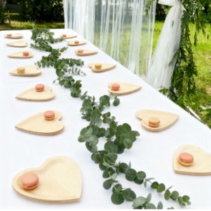 Heart Shaped Plate Eco-Friendly Disposable Wooden Plate