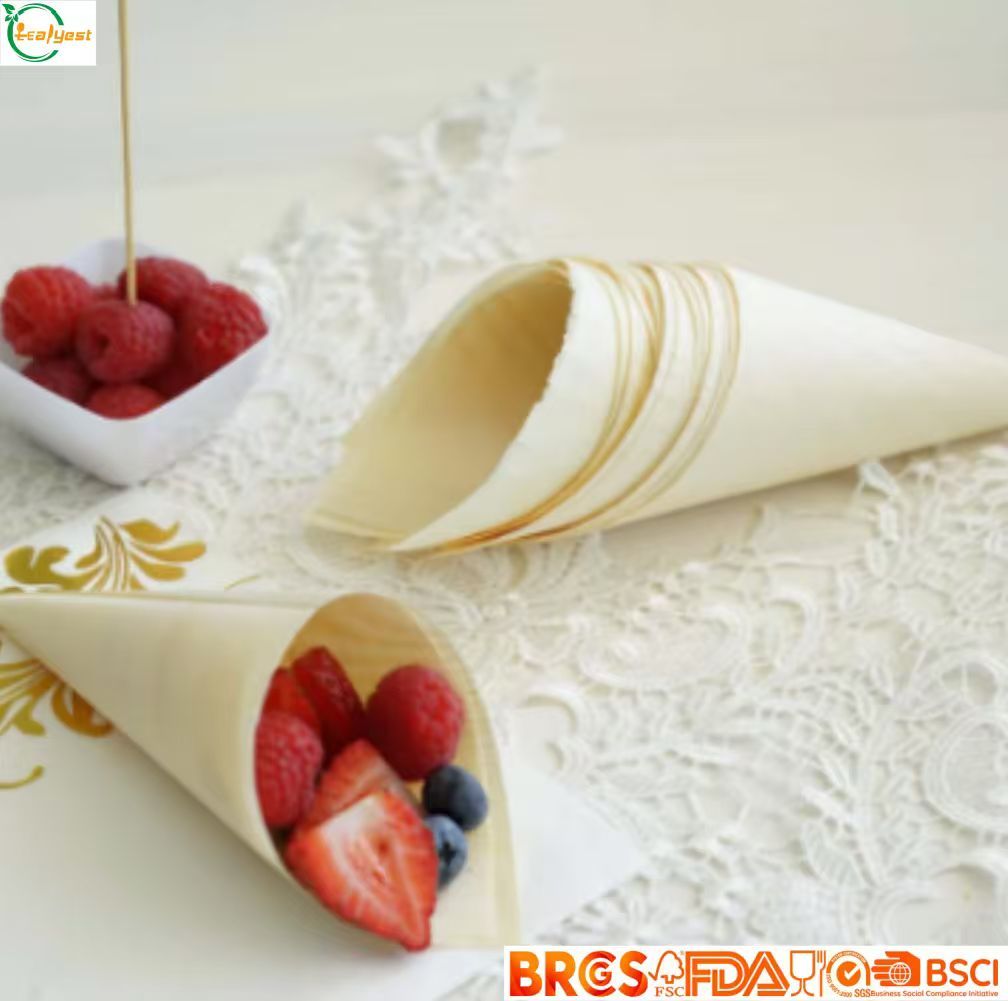 Disposable Wooden Cones: Eco-Friendly Tableware Elevating Your Catering & Dessert Business