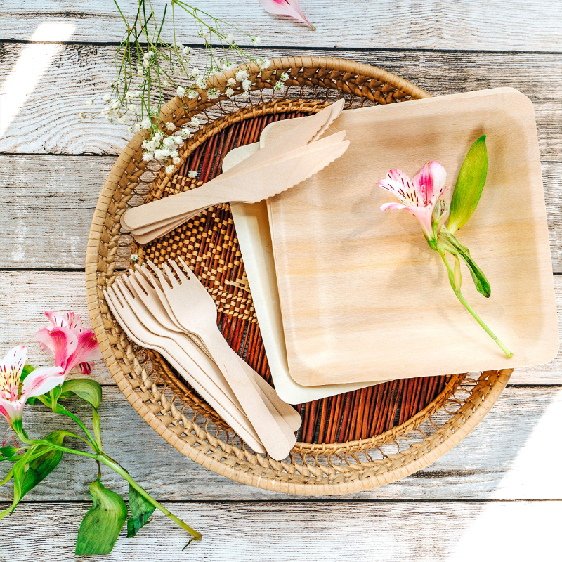 disposable wooden tableware