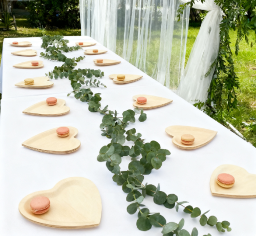Heart-shaped Eco-Friendly Disposable Wooden Plate