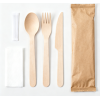 Biodegradable Wooden Cutlery Set 3 in 1 Wholesale