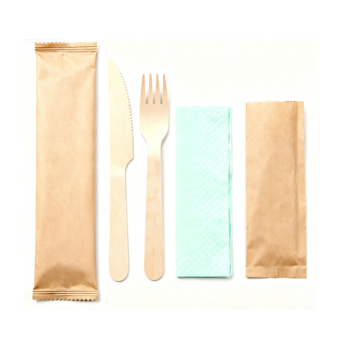 Disposable Wooden Cutlery Set Wholesale | Eco-friendly Disposable Wooden Knife Fork 2 Piece Kit