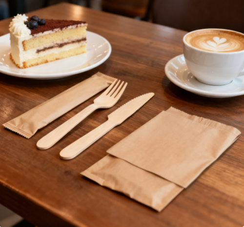 Disposable Wooden Cutlery Set Wholesale | Eco-friendly Disposable Wooden Knife Fork 2 Piece Kit