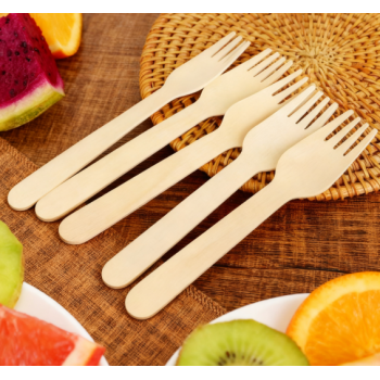 160mm Compostable Disposable Wooden Fork