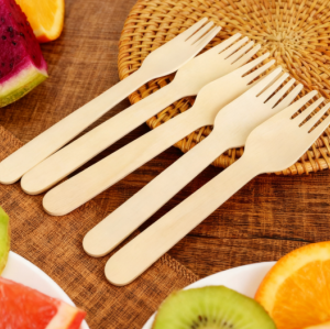160mm Compostable Disposable Wooden Fork