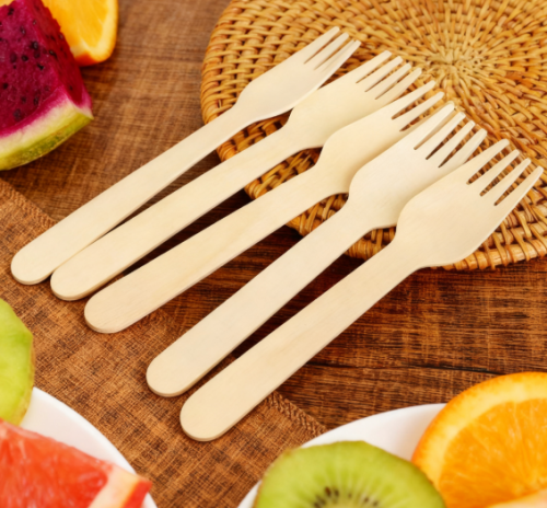160mm Compostable Disposable Wooden Fork