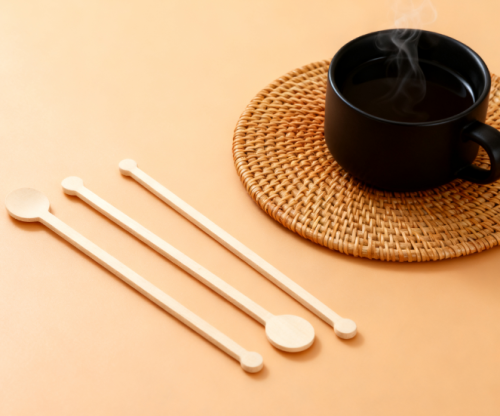 180mm Eco-Friendly Disposable Wooden Coffee Stir Sticks | Biodegradable Stirrer for Hot Drinks