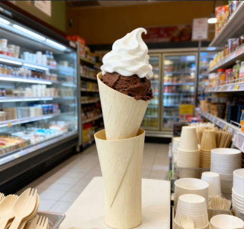 220mm Eco-Friendly Disposable Wooden Cones Wholesale