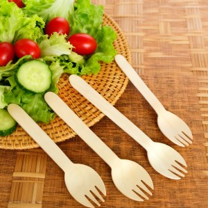 160mm Eco-Friendly Disposable Wooden Spork