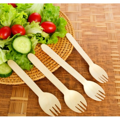 160mm Eco-Friendly Disposable Wooden Spork