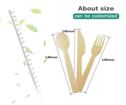 140 mm Eco-Friendly Biodegradable Bamboo Fork