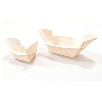Disposable Birchwood Boat Plates