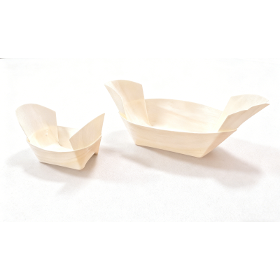 Disposable Birchwood Boat Plates