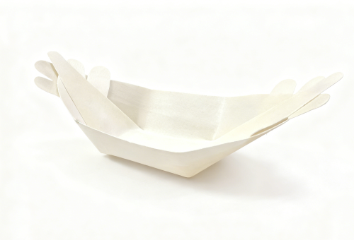 Disposable Birchwood Boat Plates