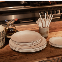 Medium round plate 2 Eco-Friendly Disposable Wooden Plate