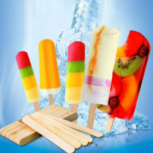 Straight Edge Wooden Ice Cream Sticks