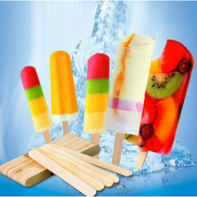 Straight Edge Wooden Ice Cream Sticks