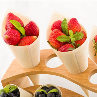 200mm Eco-Friendly Disposable Wooden Cone