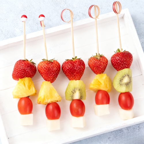 FSC  3.5" (9cm) Decorative Loop Ring Bamboo Cocktail Fruit Sandwich Skewers
