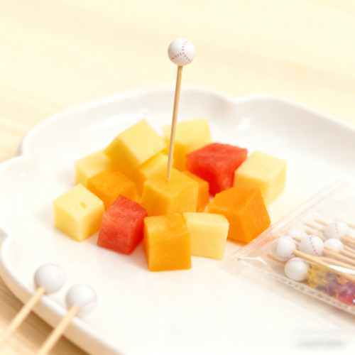 FSC 4.7" Bamboo Cocktail Picks, Mixed Shapes for Appetizers & Party
