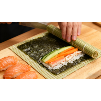 Eco-Friendly Bamboo Sushi Rolling Mat | Biodegradable Sushi Making Curtain