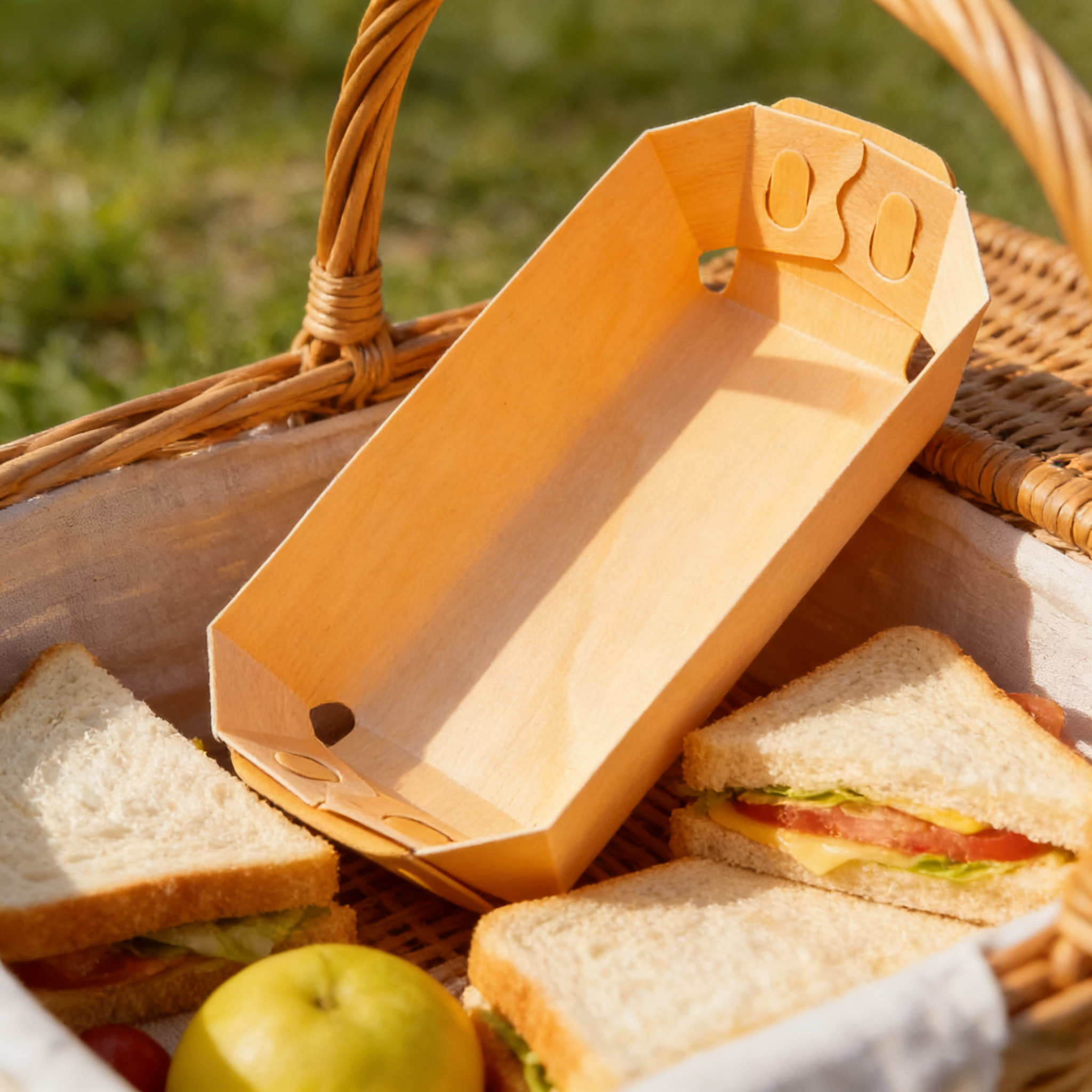 Disposable Wooden Bread  Box