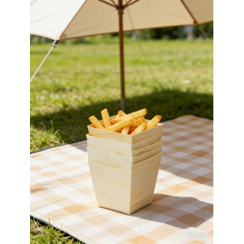 55mm Eco-Friendly Disposable Wooden Heat Resistant Cup