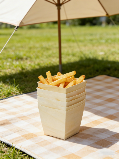 55mm Eco-Friendly Disposable Wooden Cup