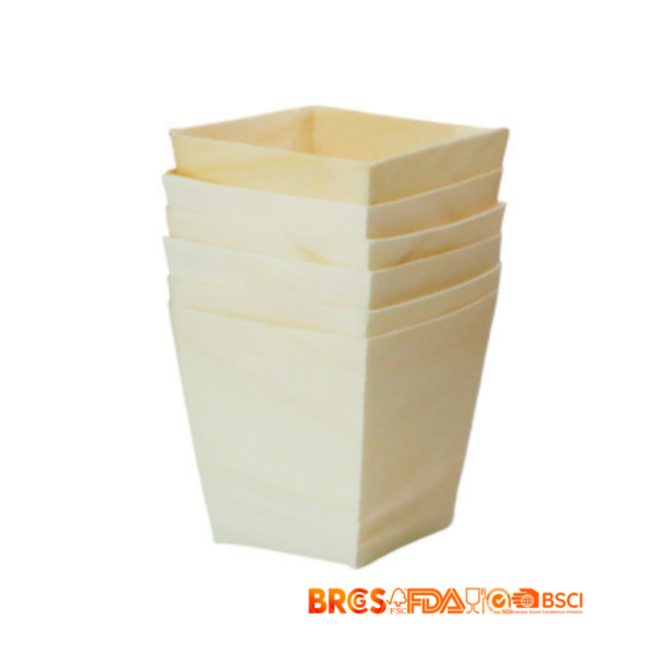 55mm Eco-Friendly Disposable Wooden Heat Resistant Cup