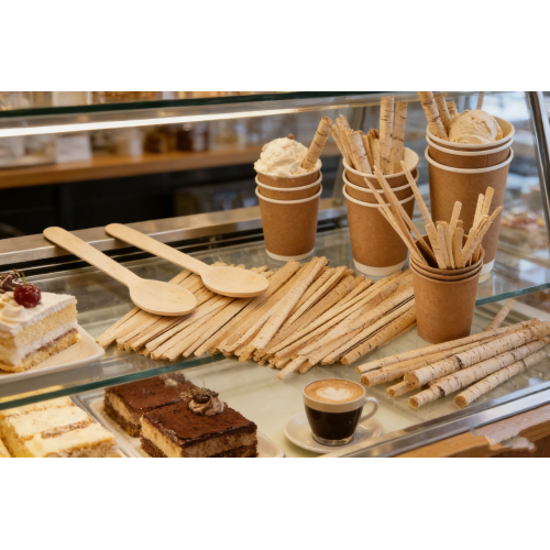110mm Disposable Bamboo Square-End Stirrers: Eco-Friendly+ice cream union