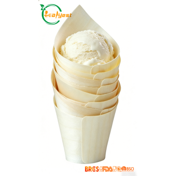 125mm Eco-Friendly Disposable Wood Cones Pearl Cocktail Picks Fancy Bamboo Toothpicks for Appetizers