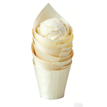 200mm Eco-Friendly Disposable Food and Appetizer Wood Cones