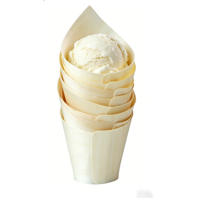 200mm Eco-Friendly Disposable Food and Appetizer Wood Cones