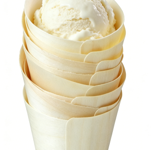 200mm Eco-Friendly Disposable Food and Appetizer Wood Cones