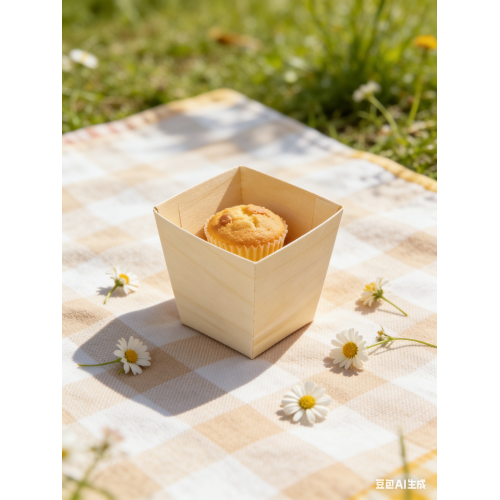 45mm Eco-Friendly Disposable Wooden Square Cup