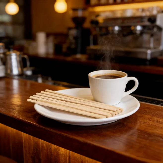 FSC-certified wooden stirrers