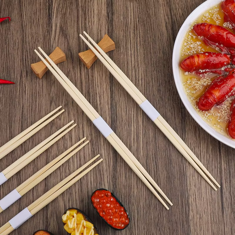 Bamboo chopsticks with sushi - eco-friendly dining