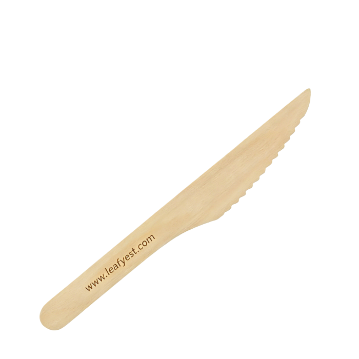 165mm Biodegradable Wooden Cutlery Knives