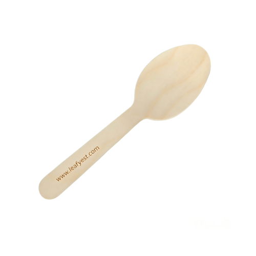 160mm Biodegradable Wooden Cutlery Spoons