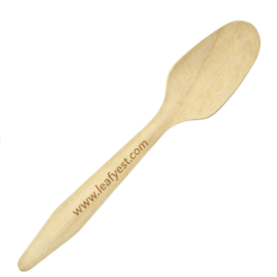 185mm Biodegradable Wooden Cutlery Spoons