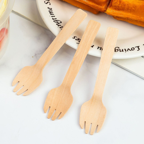 105mm Biodegradable Wooden Cutlery Sporks