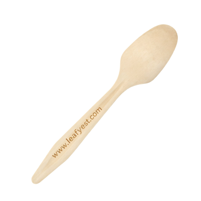 185mm Biodegradable Wooden Cutlery Spoons